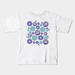 Slices of Very Peri Turquoise Fruits Kids T-Shirt